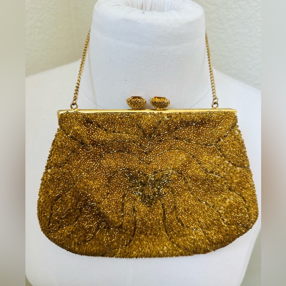Léo Miller - Beaded Golden/Yellow Bag
